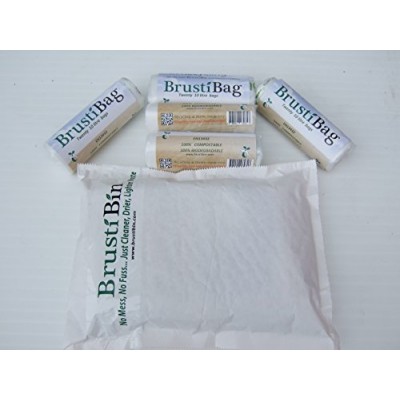 Brustibags  100 sacs compostables 10 litre Convient pour BrustiBin Poubelle et de cuisine Boîtes - B0765XDZKX